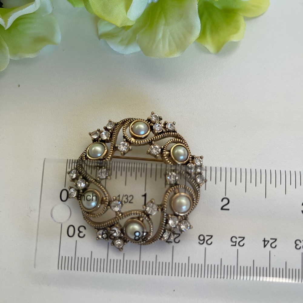 Monet pearl brooch - Picture 5 of 5